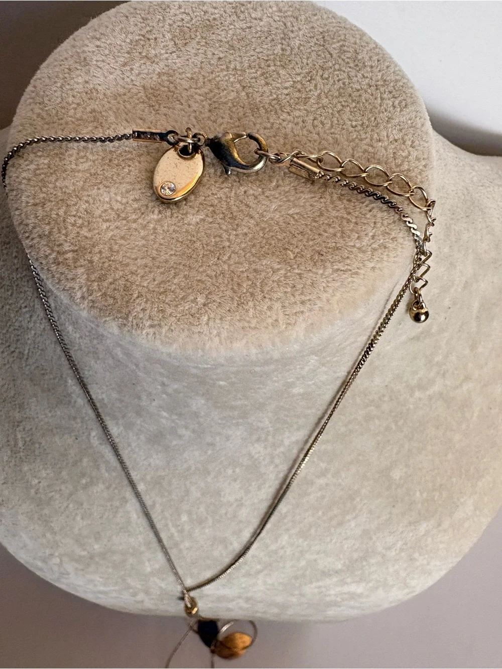 Gold Tone Bolo Y Necklace Adjustable Lariat Slider Necklace 28